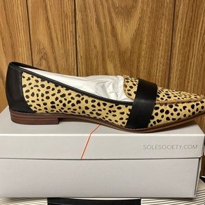 COPY - EDIE Cheetah Dot Calf-hair leather loafers size 11